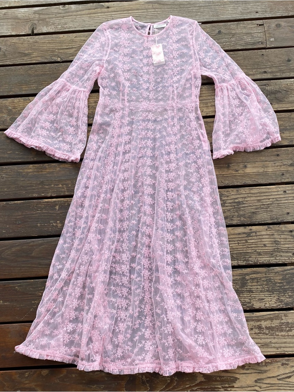 Doen adalise dress pink sheer lace - Picture 3 of 14